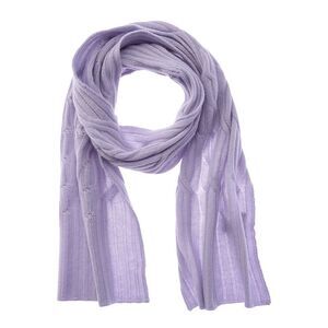 Hannah Rose Wide Cable Cashmere Scarf, Grey